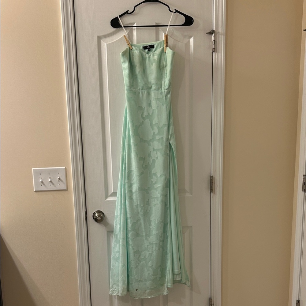 Lulu's Strapless Mint Green Dress